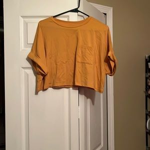 Yellow crop top